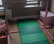 Gymnastics Bars (Pink) and Mat