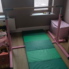 Gymnastics Bars (Pink) and Mat