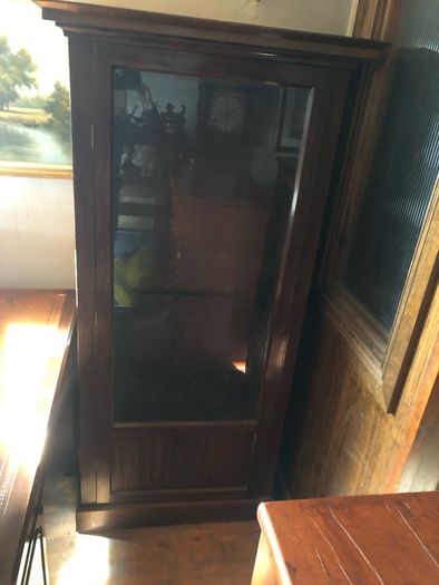Mahogany gun cabinet