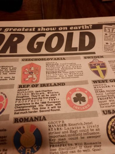 Italia 1990 pre tournament 16 page World Cup special (People World Cup Special June 10, 1990)
