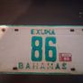 Genuine Vintage licence plate '86'  Bahamas jdm Image 5