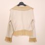 Beauty Angel Beige Neutral Ruffled Chiffon Collar Charm Trim Jacket Image 2