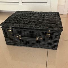 New Black Willow Storage / Hamper Basket