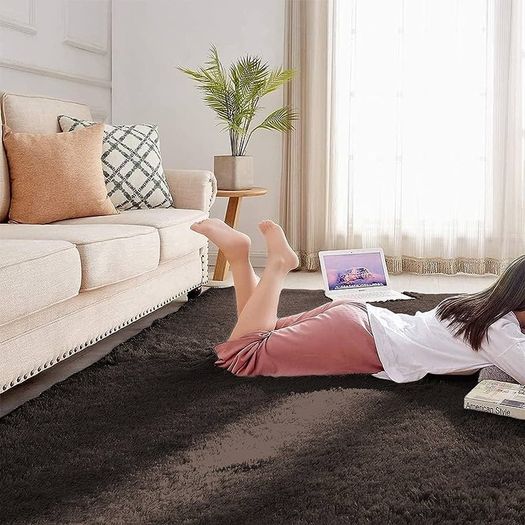 FREE EXPRESS SHIPPING Area Rugs 50x80cm for Bedroom Anti Slip - Modern Super Soft Thick Pile Small Fluffy Shaggy Rug Non Shedding