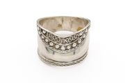 Wide Ethnic Artisan 925 Silver Ring