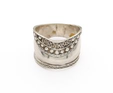 Wide Ethnic Artisan 925 Silver Ring