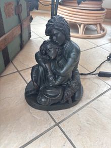Bronze effect lovers table lamp