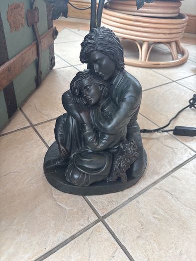 Bronze effect lovers table lamp