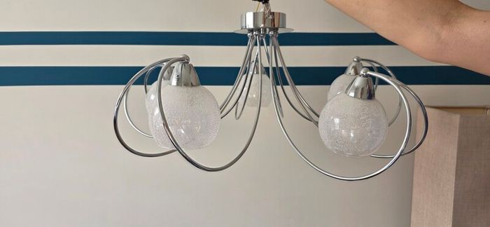 5-Light Chrome Ceiling Chandelier