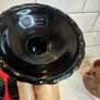 Black Glass Candlesticks Image 3