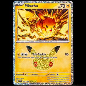 Pikachu 024/128 Holo Rare 02/30 30th Celebration Anniversary Pokemon Card