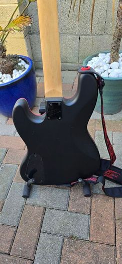 ESP LTD Frank Bello Signature Bass. Custom Satin Black & Red