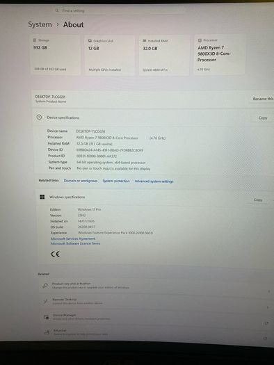 High End Gaming PC Ryzen 7 9800X3D + RTX 5070