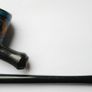 Vintage Long Ceramic Smoking Pipe, Hand-Painted Image 9