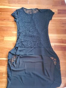 Lace Occasion shirt long back Size UK 12