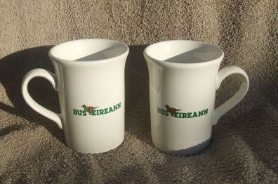 BUS EIREANN (Irish national bus service) - a pair of commemorative/merchandise mugs (c.1990s)