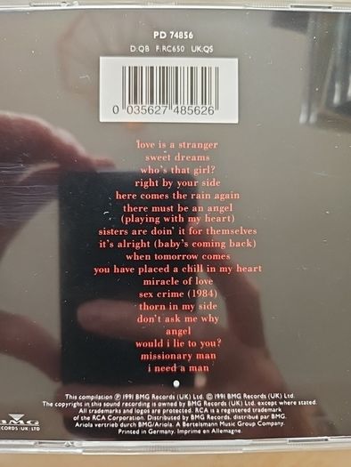 Eurythmics CD - Greatest Hits