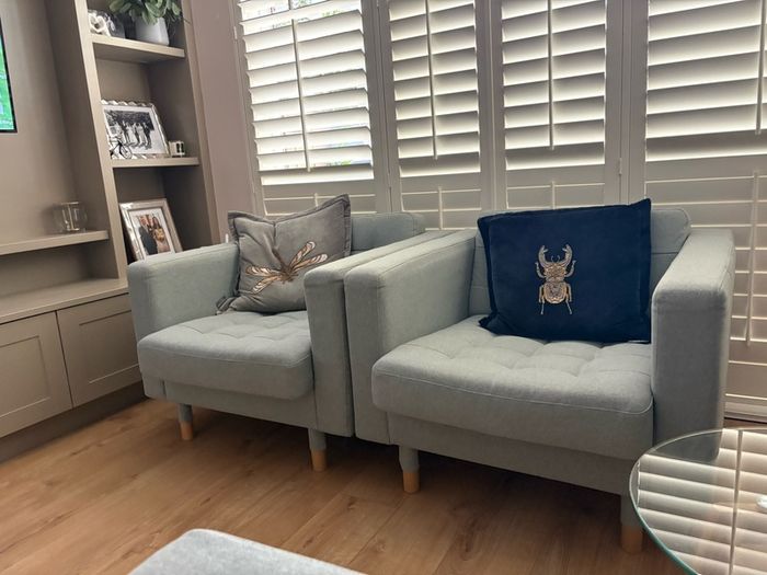 IKEA Landskrona Suite - 3-Seater Sofa, 2 Armchairs & Footstool
