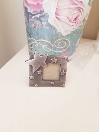 Mini Metal Photo Frame with Stars