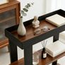 Side Table, 3-Tier Side Table, Rustic Farmhouse Narrow End Table with Storage, Slim Table Nightstand for Small Spaces, Bedroom or Living Room (Rustic Brown) Image 4