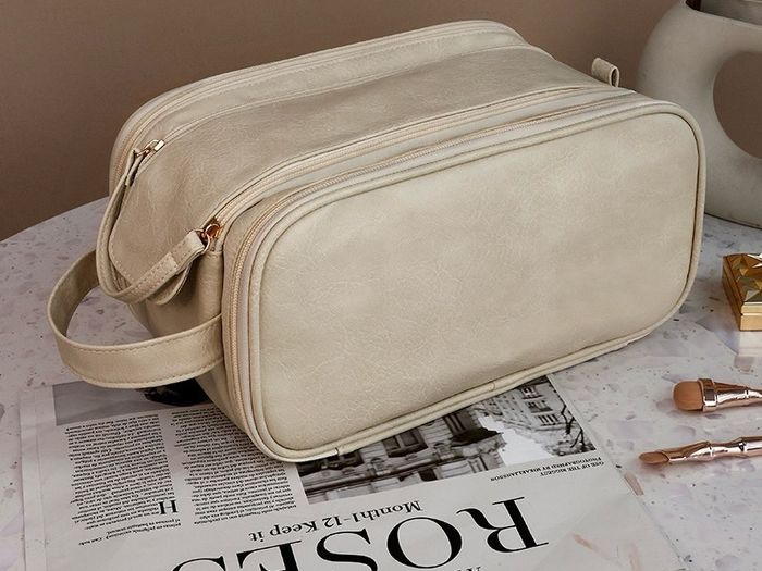 makeup bag travel organiser for skincare and makeup