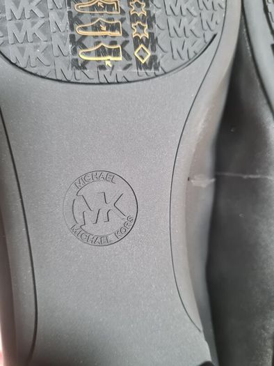 Womens Michael Kors Nori Flat Black Leather Ballet Pumps Slip On Shoes Size Uk 8 Eu 40-41 Brand New In Box