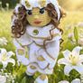 Beautiful Handmade Communion Doll  Crochet, Unique Keepsake Gift Image 7