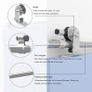 6FT 183cm Sliding Barn Door Hardware Kit Stainless Steel Track Rail Image 6