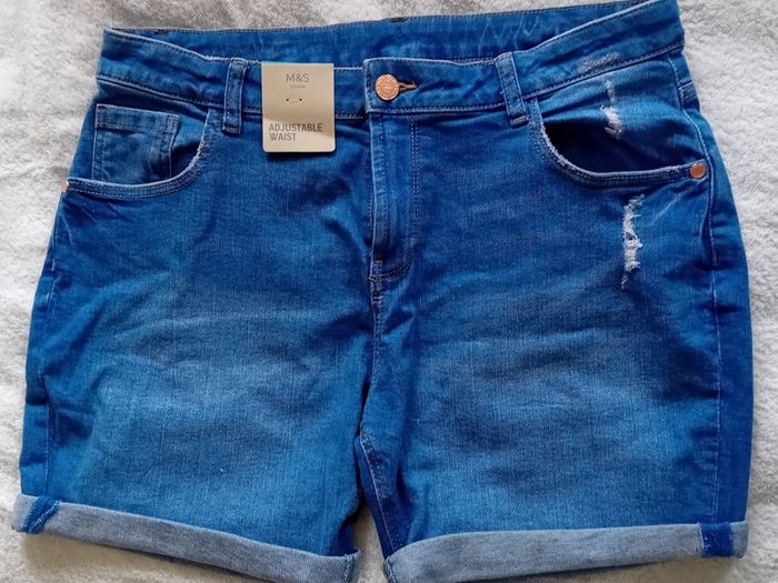 M&S Stretchy Denim Shorts Age 15-16 BNWT