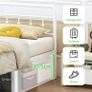 3ft Single Bed Frame with Victorian Headboard and Footboard Image 3