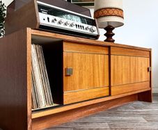 Vintage Retro Mid Century Teak Swedish Sideboard/Record Cabinet