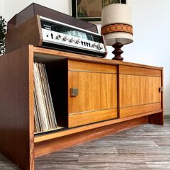 Vintage Retro Mid Century Teak Swedish Sideboard/Record Cabinet