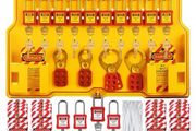 58 PCS Lockout Tagout Kits, Electrical Safety Loto Kit Includes Padlocks, Lockout Station, Hasp, Tags &amp; Zip Ties, Lockout Tagout Safety Tools for Industrial, Electric Power, Machinery