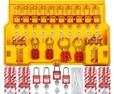 58 PCS Lockout Tagout Kits, Electrical Safety Loto Kit Includes Padlocks, Lockout Station, Hasp, Tags & Zip Ties, Lockout Tagout Safety Tools for Industrial, Electric Power, Machinery