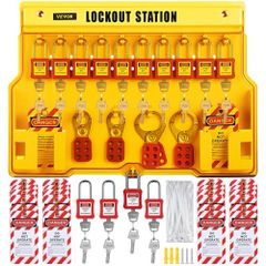 58 PCS Lockout Tagout Kits, Electrical Safety Loto Kit Includes Padlocks, Lockout Station, Hasp, Tags & Zip Ties, Lockout Tagout Safety Tools for Industrial, Electric Power, Machinery