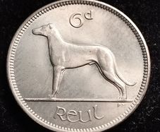 Ireland - 1953 - 6 Pence - Wolfhound - UNC - KM.13a - [2692]
