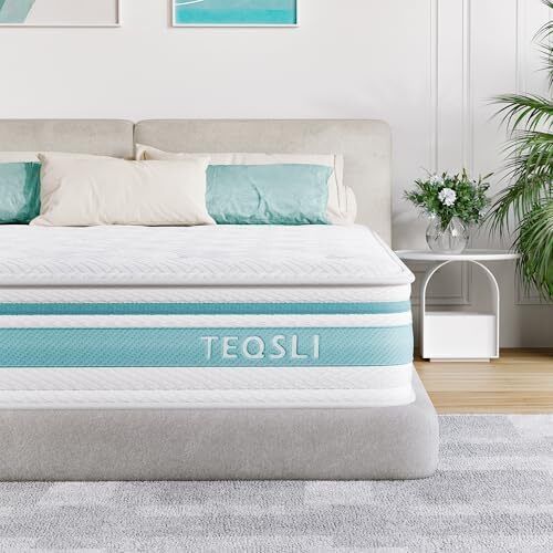 4FT6 Double Mattress, 10 Inch Gel Memory Foam Hybrid - 7 Zone Orthopedic Pocket Sprung Mattress, Medium Firm for Back Pain Relief, 135x190x25 cm
