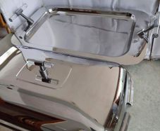 Lovely stainless steel polished mirror serving tray with similar lid cover
