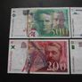 France: 4 Notes: 500f+200f+100f+50f (1994-1998) Super Condition! Image 2