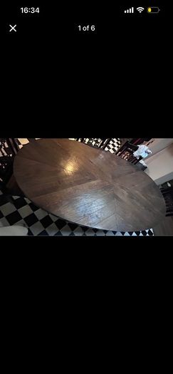 dark wooden kitchen table