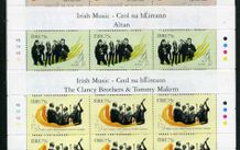 2006 Ireland Irish Music Commemorative Stamp Sheetlets Plate 1B1B1B1B Mint Never Hinged (MNH).