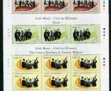 2006 Ireland Irish Music Commemorative Stamp Sheetlets Plate 1B1B1B1B Mint Never Hinged (MNH).