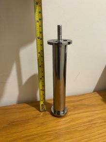 Set of 8 Modern Chrome Sofa Legs with M8 Screws