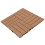 22 pcs Decking Tiles 30x30 cm 2 sqm WPC Dark Brown Image 2