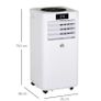 Air Conditioner, Dehumidifier, Cooling Fan with Remote Control, Digital Display, 2 Speeds, 24H Timer, Window Venting Kit Image 2