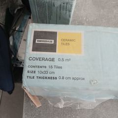 ceramic wall tiles  four boxes just one tile chipped  as show in pics  otherwise all perfect  matt dark grey colour