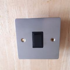 One Electrical 1 Gang Switch Satin Stainless Steel