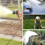 Hose Spray Gun with Hose Connector 8 Adjustable Patterns Hose Gun High Pressure Hose Nozzle with Flow Control Garden Hose Spray Gun for Watering Plants and Lawns Washing Cars and Pets, 50Ft Image 5