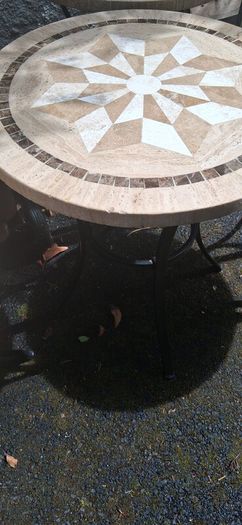 Marble Top Garden Bistro Table