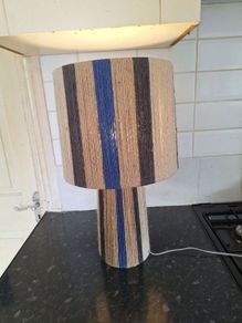 Lovely unusual woolen table lamp